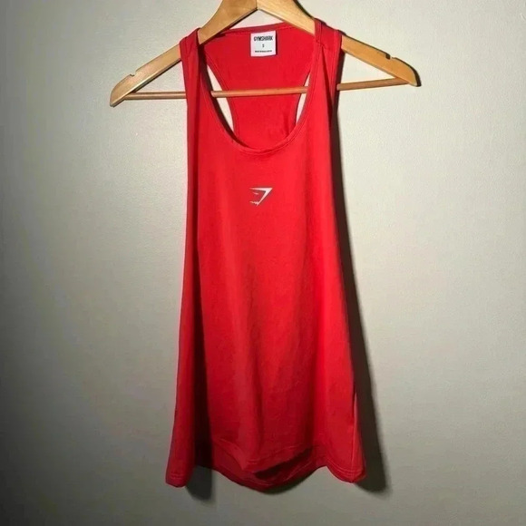 Gymshark red and  white racer back with cutout S - Picture 3 of 4